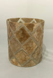 Parlane Capiz Diamond Check Design Tea Light Holder
