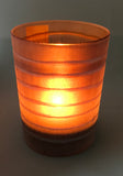 Parlane Horizontal Lines Design Glass Tea Light Votive Holder Large