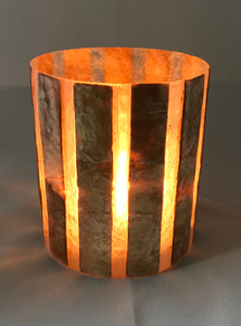 Parlane Capiz Vertical Stripe Design Tea Light Holder