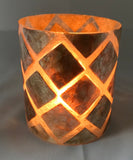 Parlane Capiz Diamond Check Design Tea Light Holder