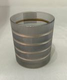Parlane Horizontal Lines Design Glass Tea Light Votive Holder Medium
